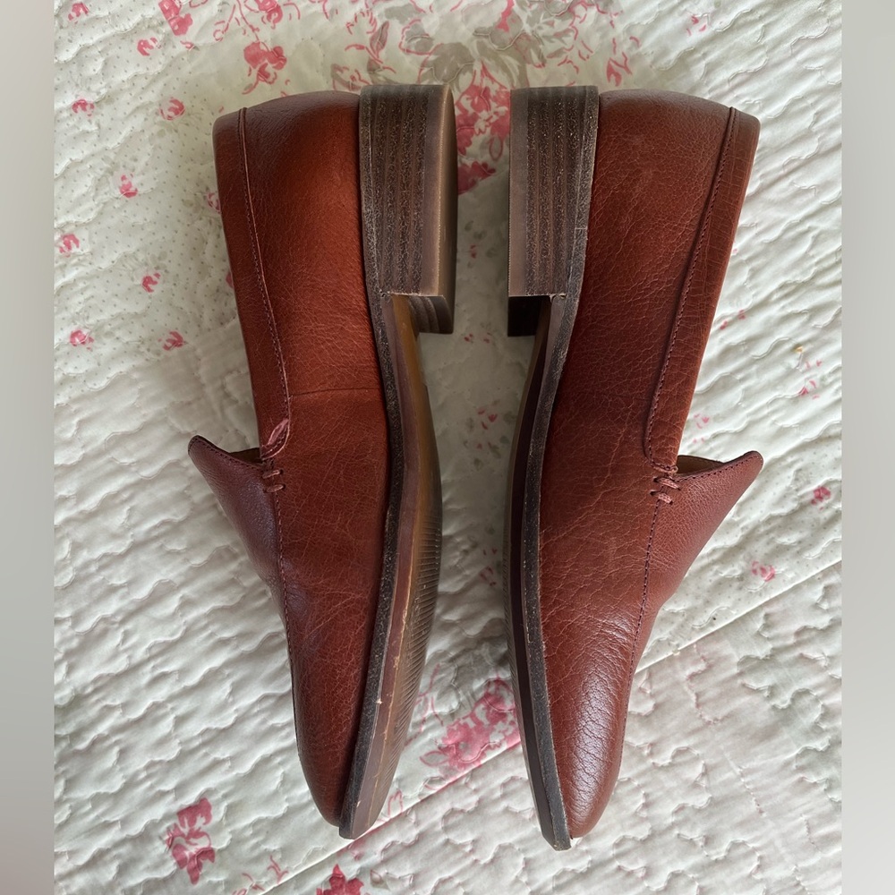 Madewell Women's Leather Loafers in Cognac Brown - Picture 2 of 10